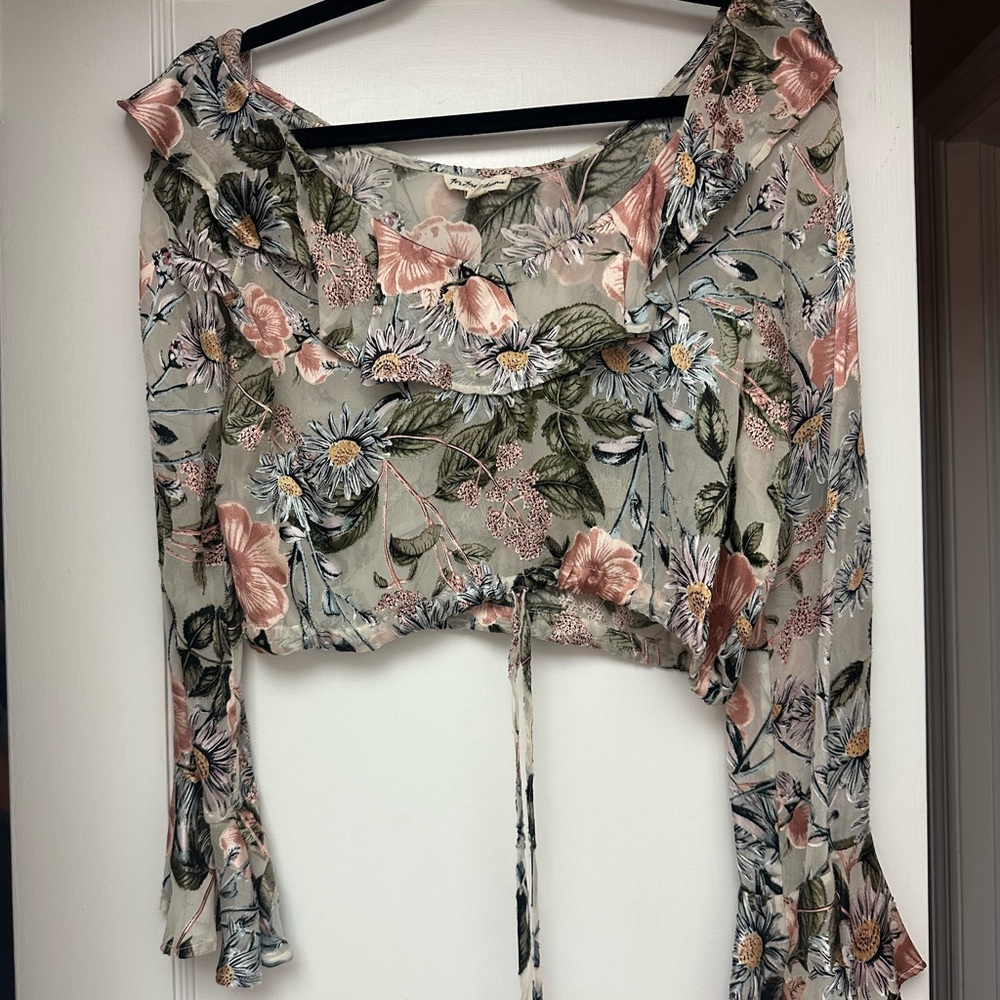 For Love and Lemons crop dress shirt